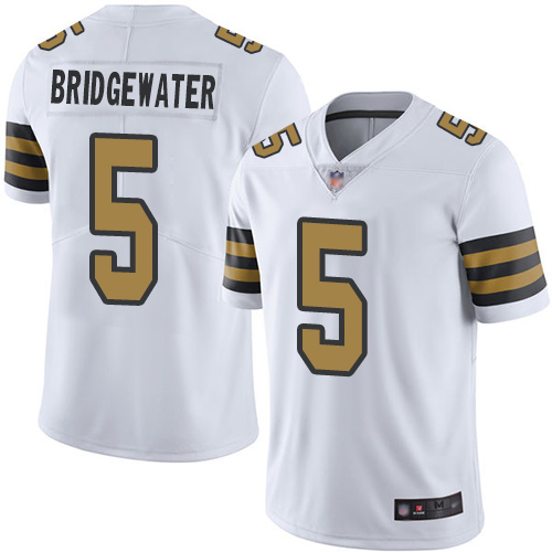 Men New Orleans Saints Limited White Teddy Bridgewater Jersey NFL Football #5 Rush Vapor Jersey->new orleans saints->NFL Jersey